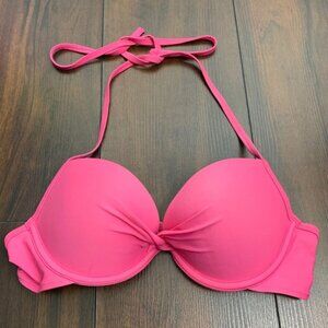 Aerie Pink Halter Brooke Underwire Bikini Top